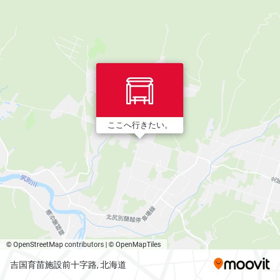 吉国育苗施設前十字路地図