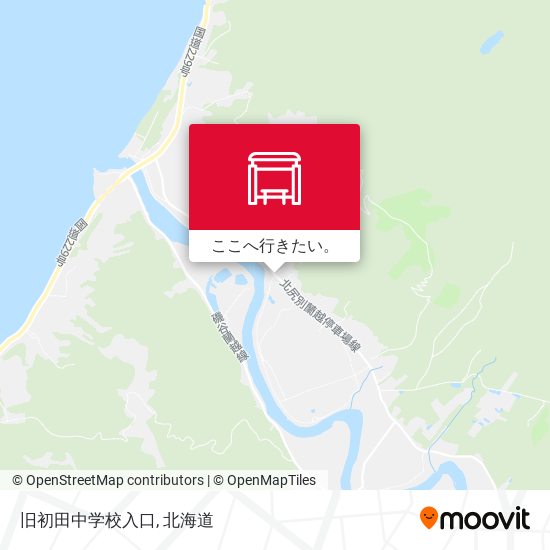 旧初田中学校入口地図