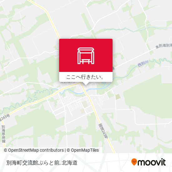 別海町交流館ぷらと前地図