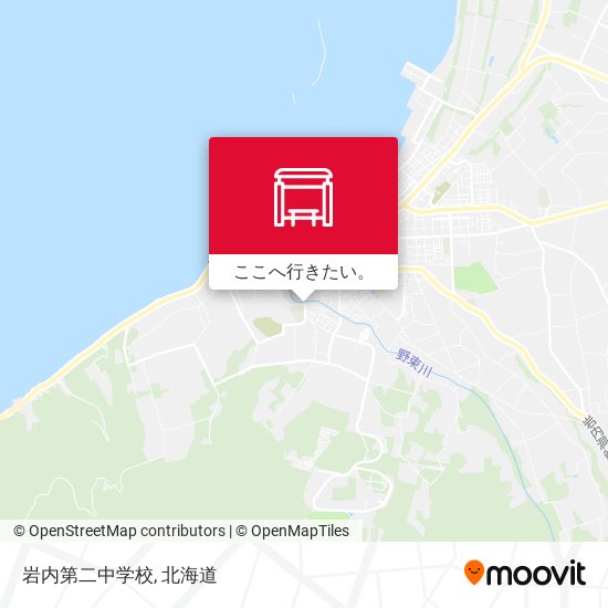岩内第二中学校地図