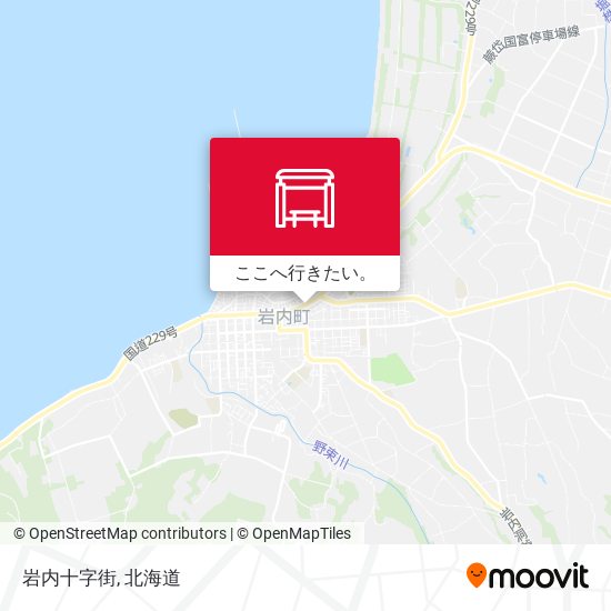 岩内十字街地図