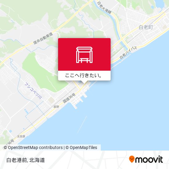 白老港前地図