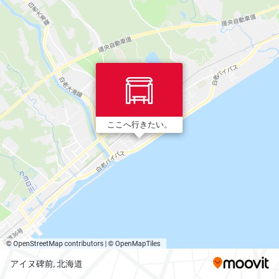 アイヌ碑前地図