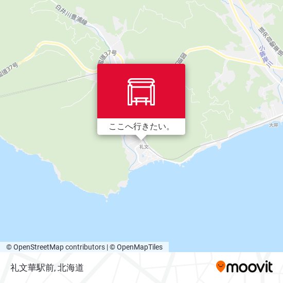 礼文華駅前地図