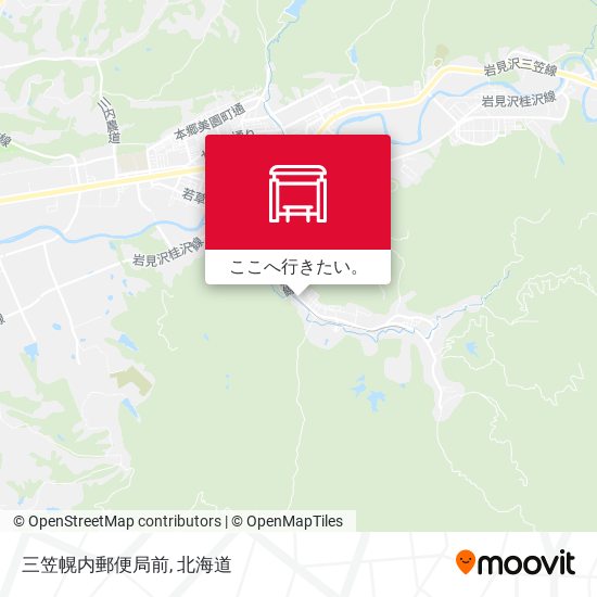 三笠幌内郵便局前地図