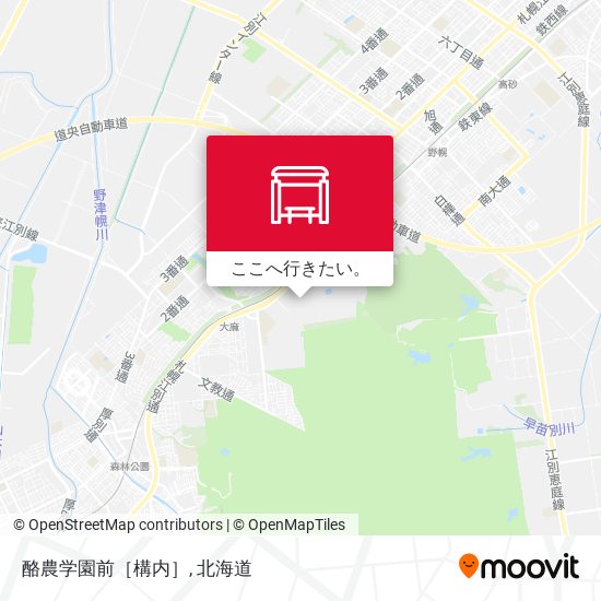 酪農学園前［構内］地図