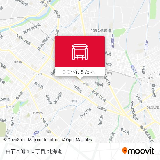 白石本通１０丁目地図
