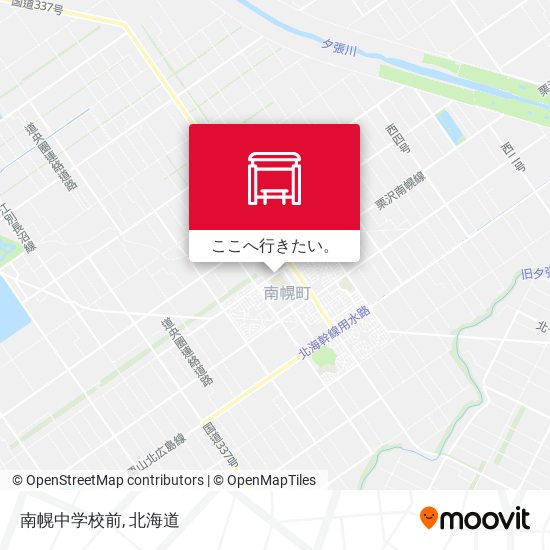 南幌中学校前地図