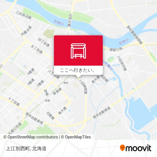 上江別西町地図