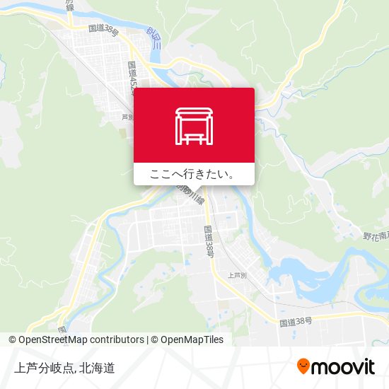 上芦分岐点地図