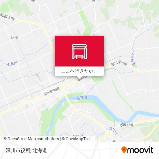 深川市役所地図