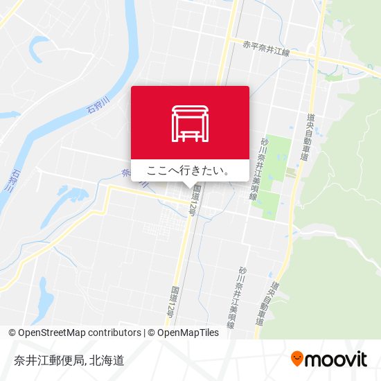 奈井江郵便局地図