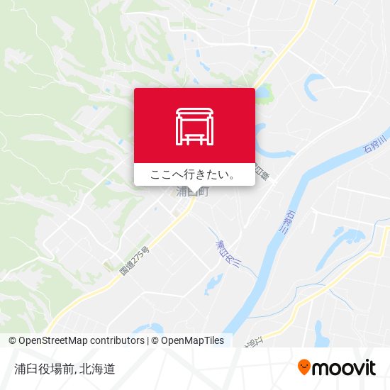 浦臼役場前地図