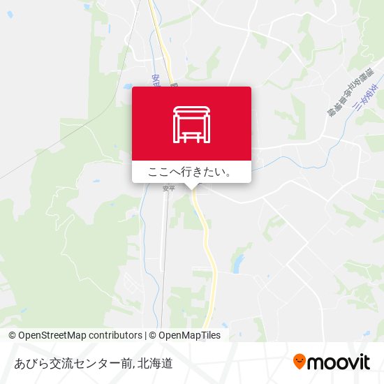 あびら交流センター前地図