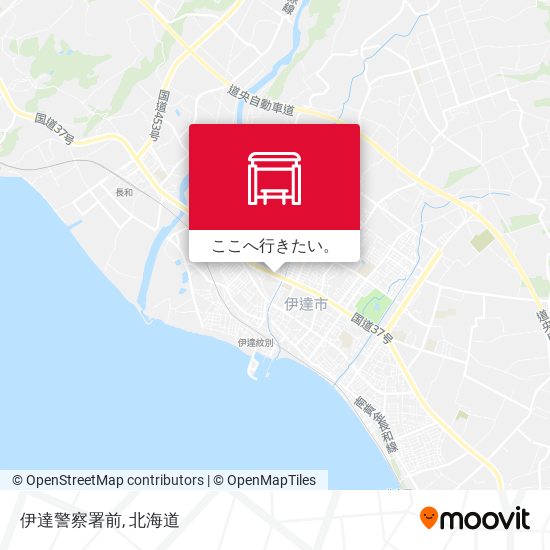 伊達警察署前地図
