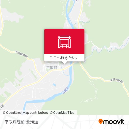 平取病院前地図