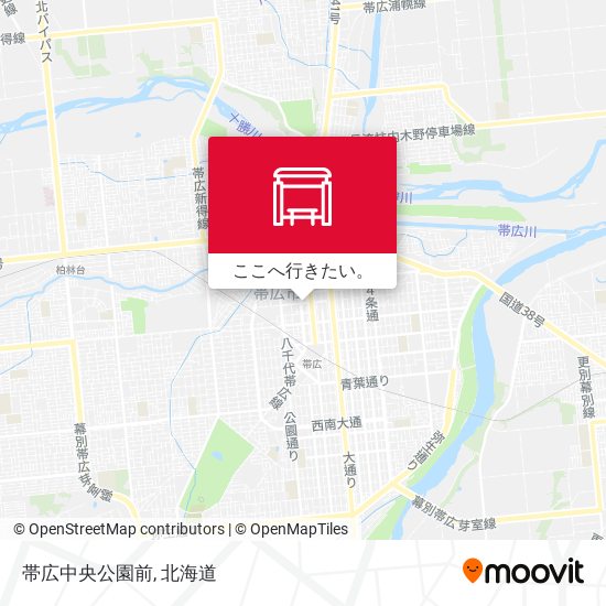 帯広中央公園前地図