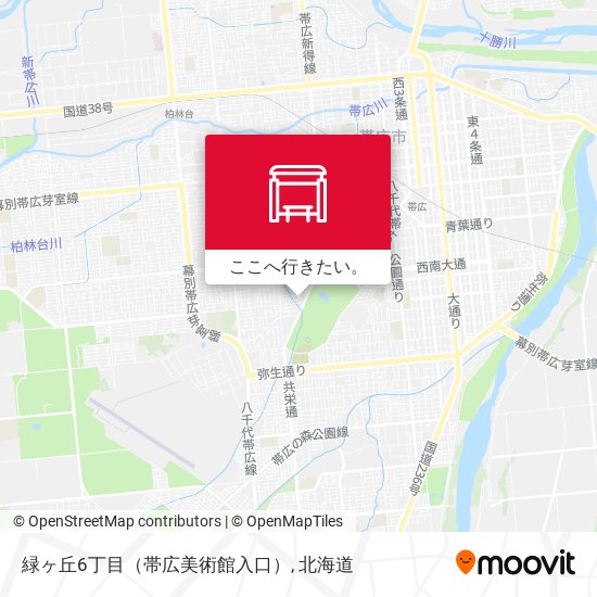 緑ヶ丘6丁目（帯広美術館入口）地図
