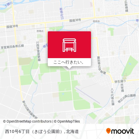 西10号6丁目（きぼう公園前）地図