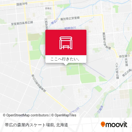 帯広の森屋内スケート場前地図