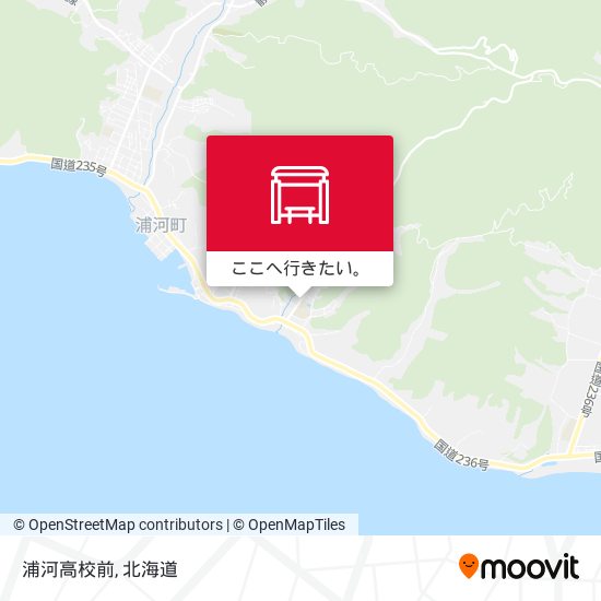 浦河高校前地図