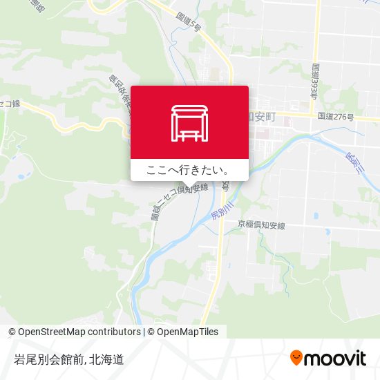 岩尾別会館前地図