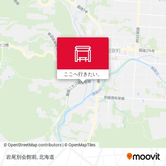 岩尾別会館前地図