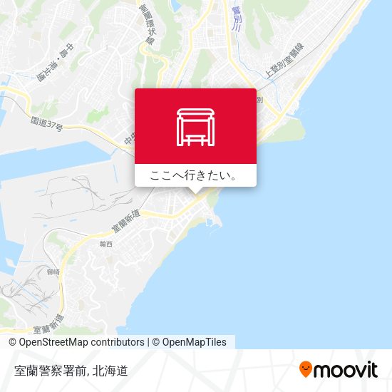 室蘭警察署前地図