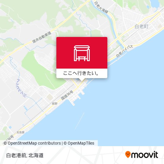 白老港前地図