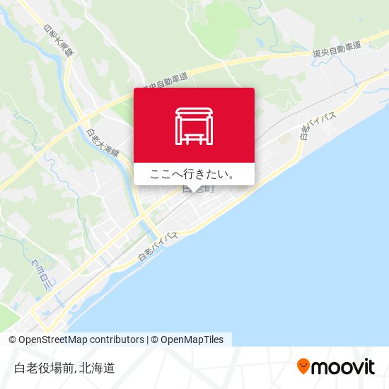 白老役場前地図