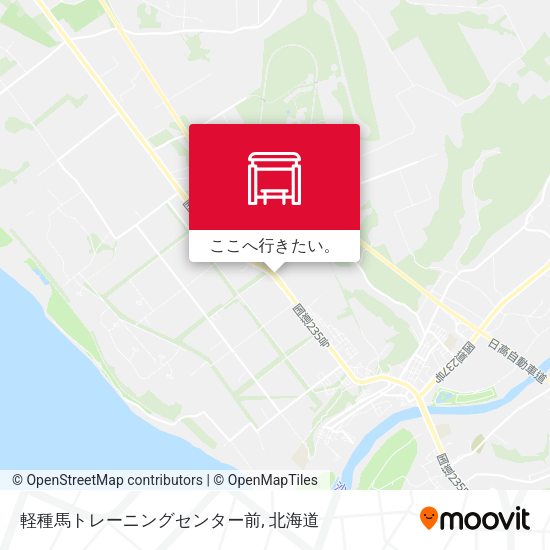 軽種馬トレーニングセンター前地図