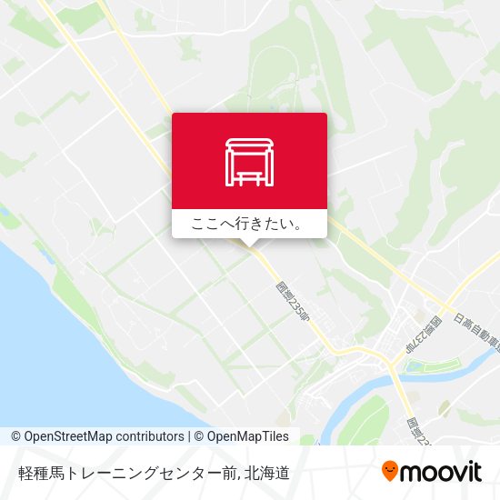 軽種馬トレーニングセンター前地図