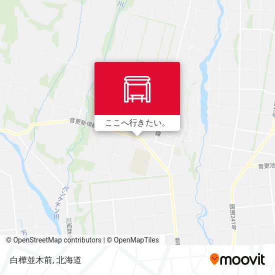 白樺並木前地図