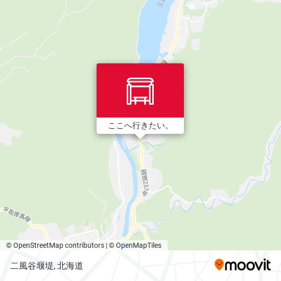 二風谷堰堤地図