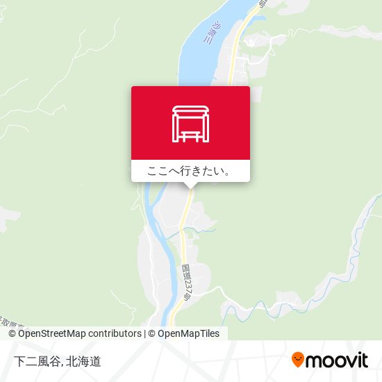 下二風谷地図