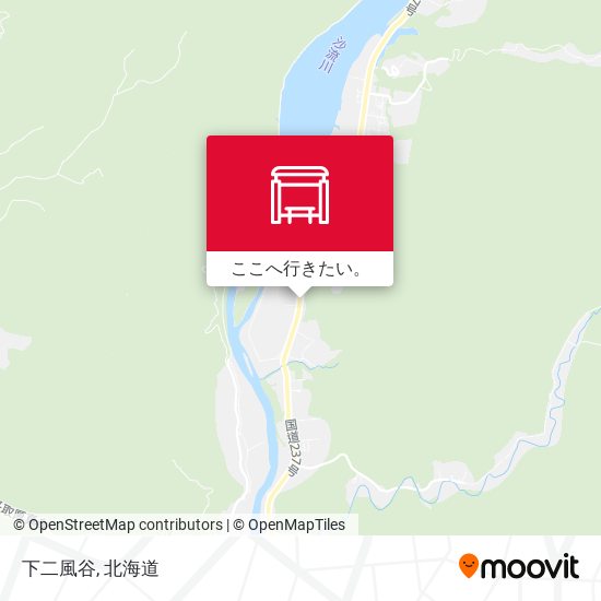 下二風谷地図