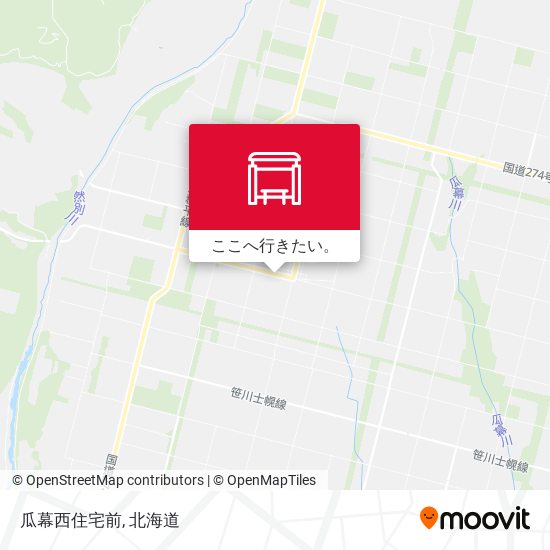 瓜幕西住宅前地図
