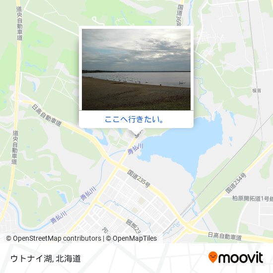 ウトナイ湖地図