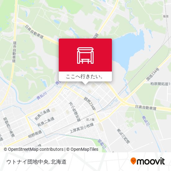 ウトナイ団地中央地図