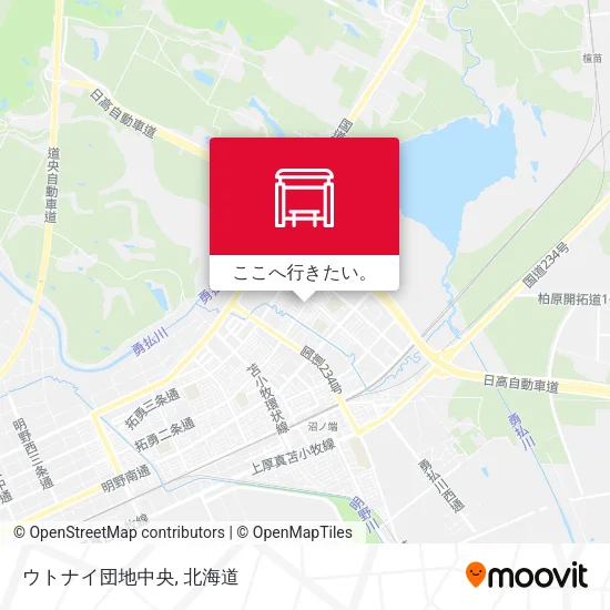 ウトナイ団地中央地図
