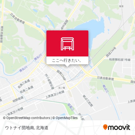ウトナイ団地南地図