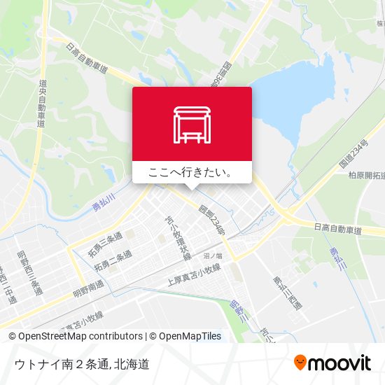 ウトナイ南２条通地図