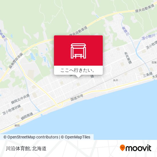 川沿体育館地図