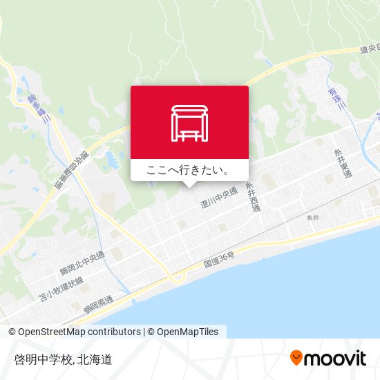 啓明中学校地図
