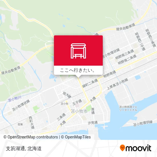 支笏湖通地図
