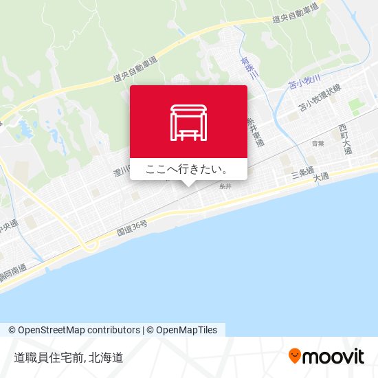 道職員住宅前地図