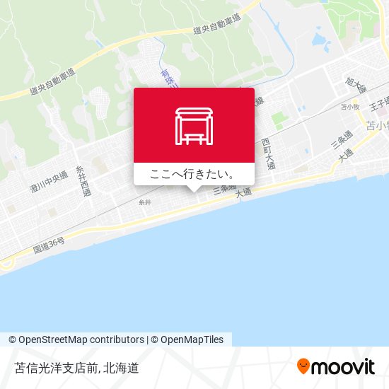 苫信光洋支店前地図