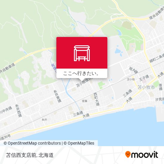 苫信西支店前地図