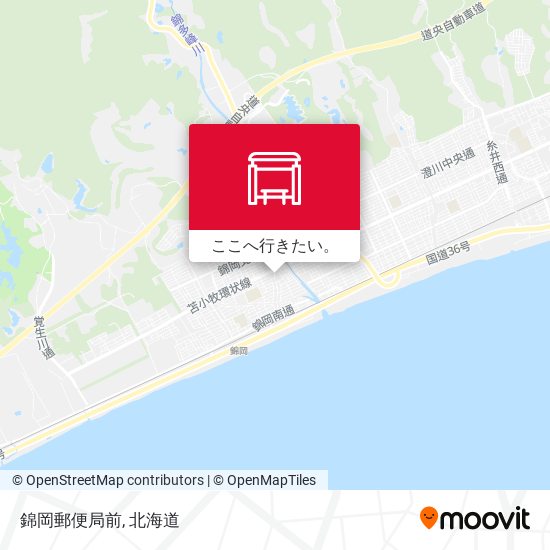 錦岡郵便局前地図