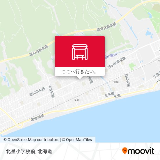 北星小学校前地図